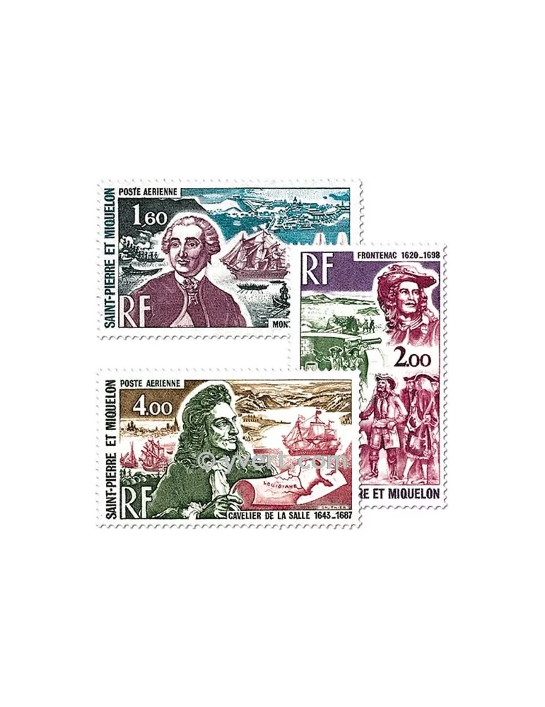 n° 54/56 - Timbre Saint-Pierre et Miquelon Poste aérienne