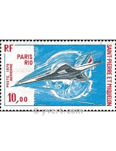n° 62 - Timbre Saint-Pierre et Miquelon Poste aérienne