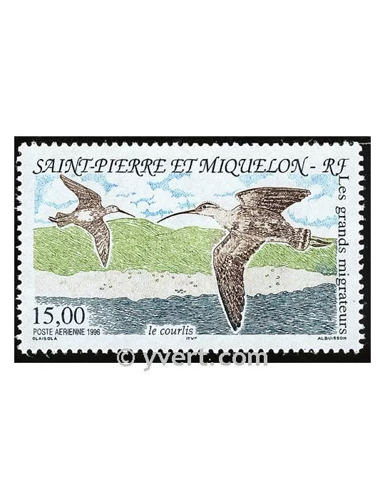 n° 75 - Timbre Saint-Pierre et Miquelon Poste aérienne