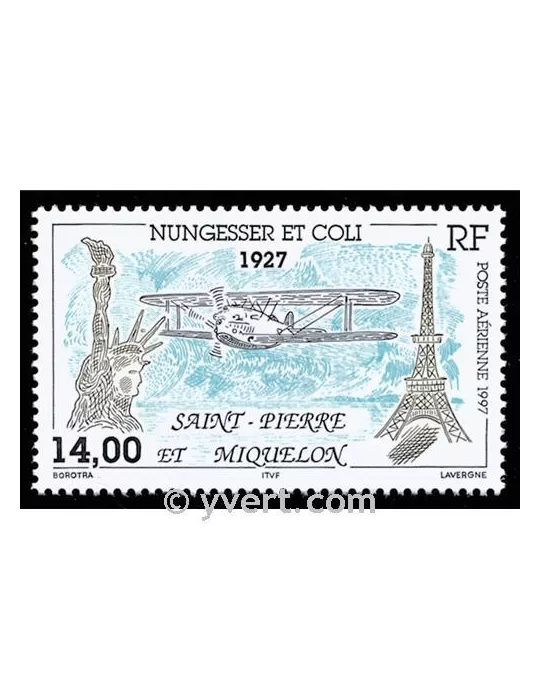 n° 77 - Timbre Saint-Pierre et Miquelon Poste aérienne