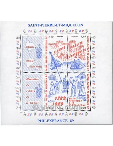n° 3 - Timbre Saint-Pierre et Miquelon Bloc et feuillet