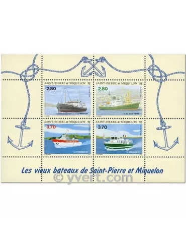n° 4 - Timbre Saint-Pierre et Miquelon Bloc et feuillets
