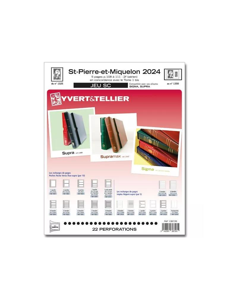 SAINT PIERRE ET MIQUELON SC : 2024 (JEUX AVEC POCHETTES)