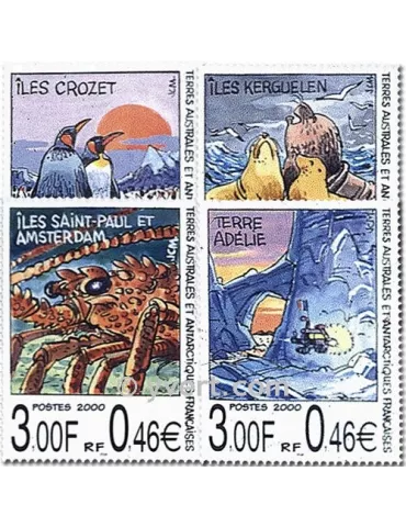 n° 281/284 (BF 4) - Timbre TAAF Poste 2