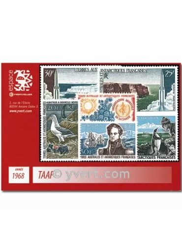 n° 24/27+PA14/16 - Timbre TAAF Année complète (1968)