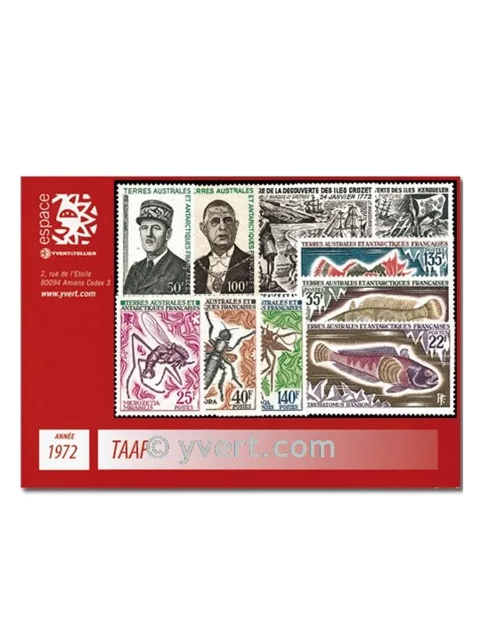 n° 40/47+PA27/28 - Timbre TAAF Année complète (1972)