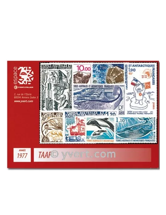 n° 64/73+PA48/50 - Timbre TAAF Année complète (1977)