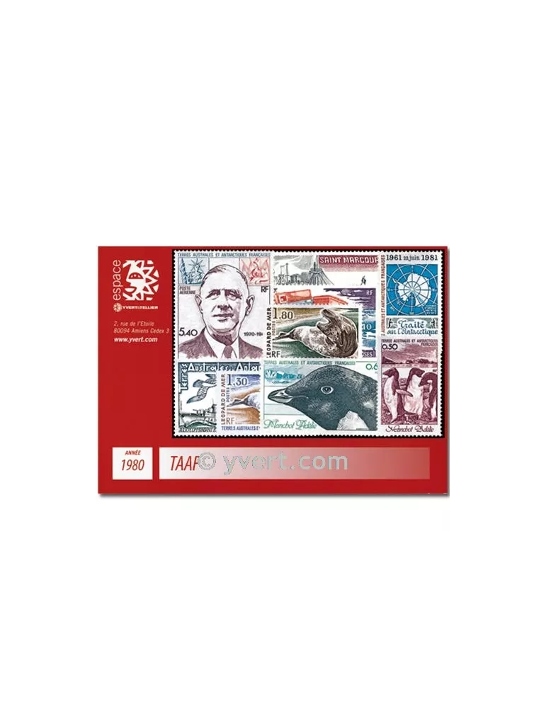 n° 86/91+PA61/64 - Timbre TAAF Année complète (1980)