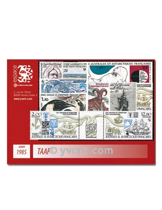 n° 109/114+PA86/91 - Timbre TAAF Année complète (1985)