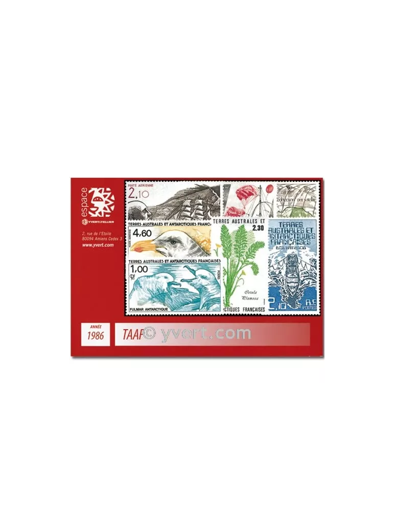 n° 115/121+PA92/96 - Timbre TAAF Année complète (1986)