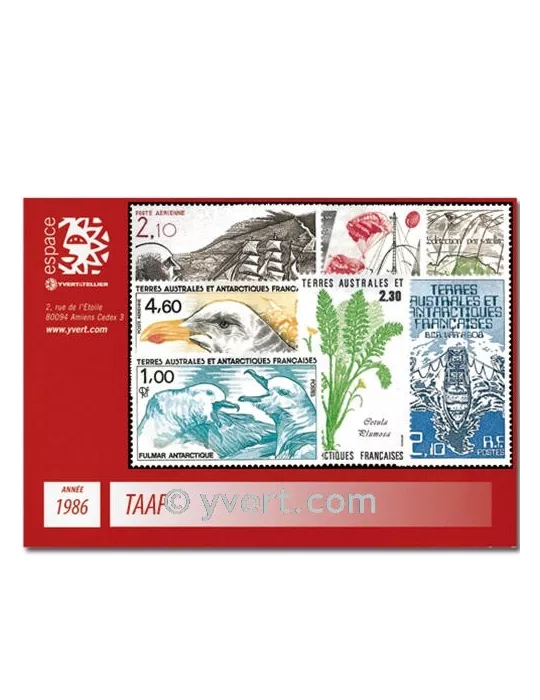 n° 115/121+PA92/96 - Timbre TAAF Année complète (1986)