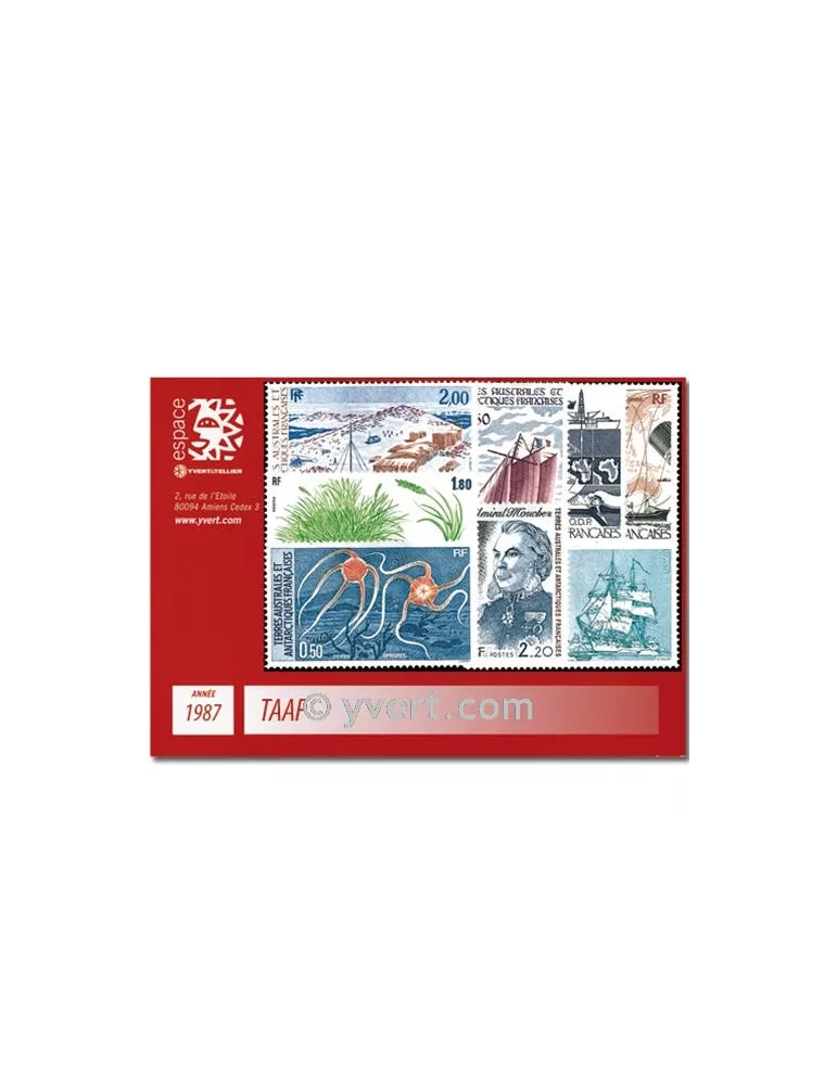n° 122/129+PA97/99 - Timbre TAAF Année complète (1987)