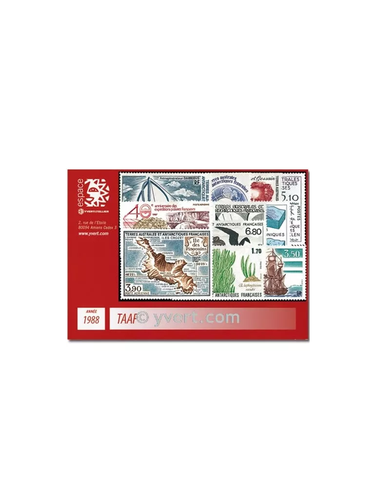 n° 130/139+PA100/02 - Timbre TAAF Année complète (1988)