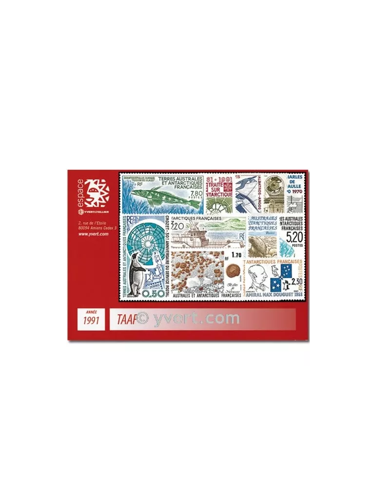 n° 155/162+PA115/18 - Timbre TAAF Année complète (1991)