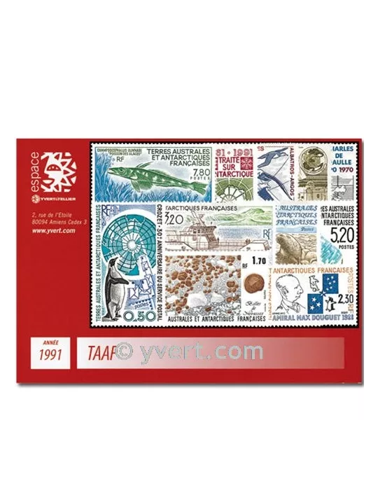 n° 155/162+PA115/18 - Timbre TAAF Année complète (1991)