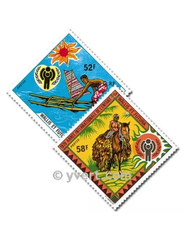 n° 232/233 - Timbre Wallis et Futuna Poste 2