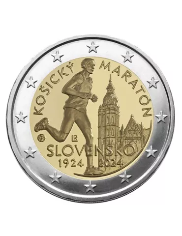2 EURO COMMEMORATIVE 2024 : SLOVAQUIE (100 ans du marathon international de Kosice)