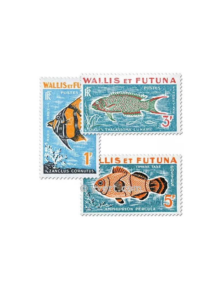 n° 37a/39a - Timbre Wallis et Futuna Taxe