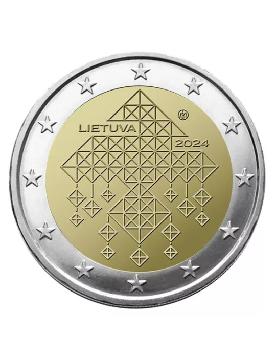 2 EURO COMMEMORATIVE 2024 : LITUANIE (Les jardins de paille)