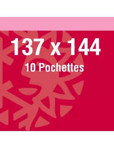 Pochettes double soudure - Lxh:137x144 mm (Fond noir)