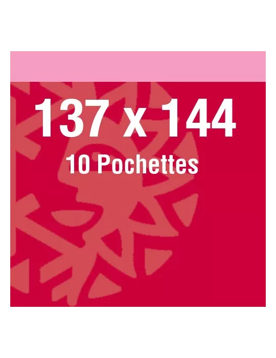 Pochettes double soudure - Lxh:137x144 mm (Fond noir)