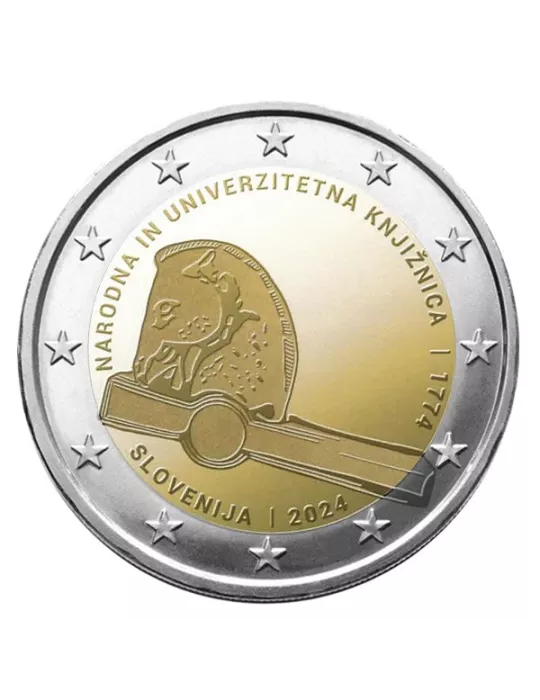 2 EURO COMMEMORATIVE 2024 : SLOVENIE (250 Ans de la bibliothèque nationale)