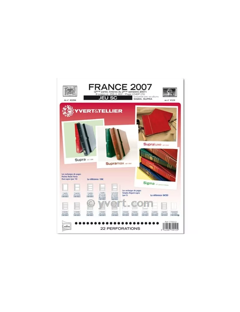 FRANCE SC : 2007 - 2E SEMESTRE (JEUX AVEC POCHETTES)