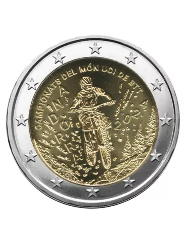 BU : 2 EURO COMMEMORATIVE 2024 : ANDORRE (Championnat du monde de VTT) 2