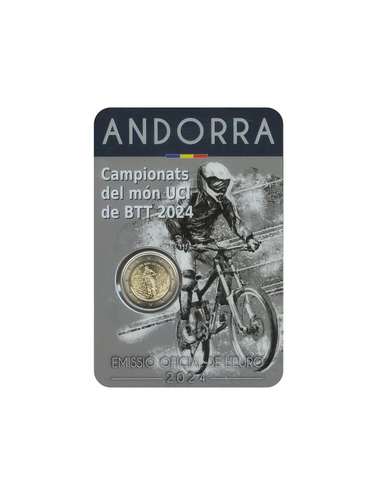 BU : 2 EURO COMMEMORATIVE 2024 : ANDORRE (Championnat du monde de VTT)