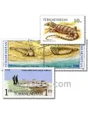 TURKMENISTAN : pochette de 10 timbres (Oblitérés)