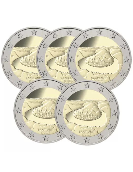 2 EURO COMMEMORATIVE 2025 : ALLEMAGNE (Présidence de Sarre au Bundesrat) - 5 ateliers