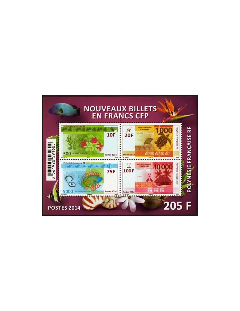 n° 40 - Timbre Polynésie Bloc et feuillets