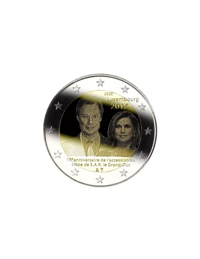 2 EURO COMMEMORATIVE 2015 : LUXEMBOURG (15e anniversaire de l'accession au trône du Grand-Duc Henri)