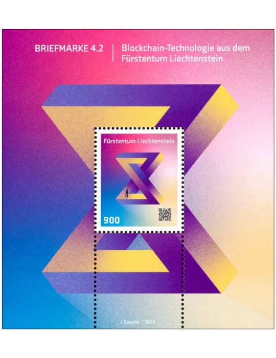 n° F7 - Timbre LIECHTENSTEIN Timbres Crypto