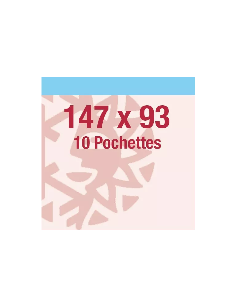 Pochettes double soudure - Lxh:140x85 mm (Fond transparent)