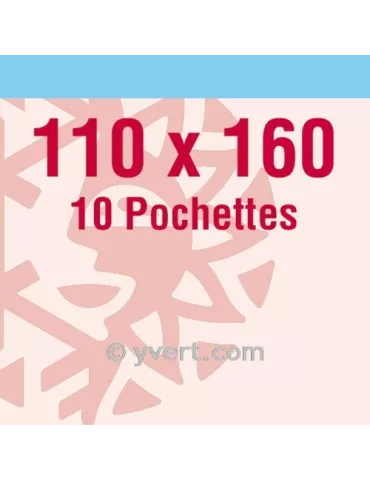 Pochettes double soudure - Lxh:110x160mm (Fond transparent)