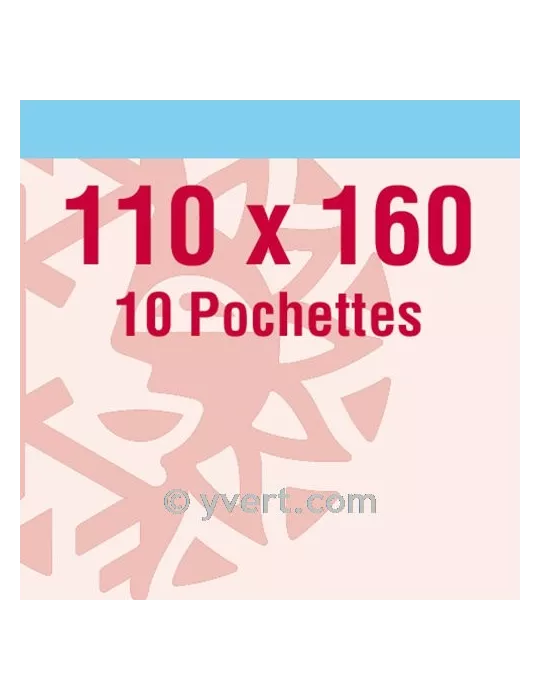 Pochettes double soudure - Lxh:110x160mm (Fond transparent)