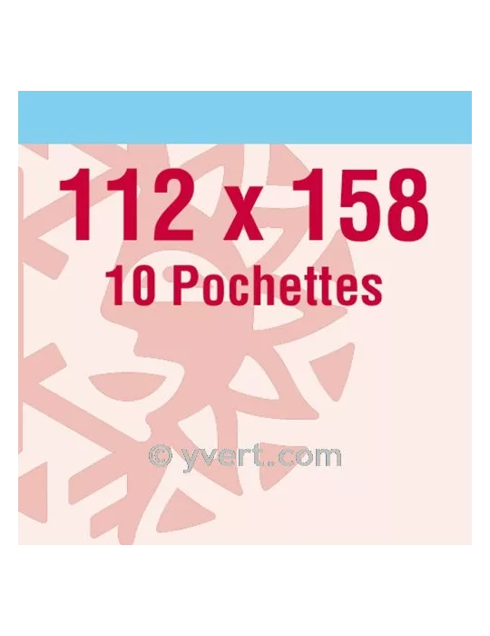 Pochettes double soudure - Lxh:112x158mm (Fond transparent)