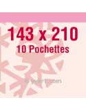 Pochettes double soudure - Lxh:143x210mm (Fond transparent)
