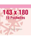 Pochettes double soudure - Lxh:143x180mm (Fond transparent)