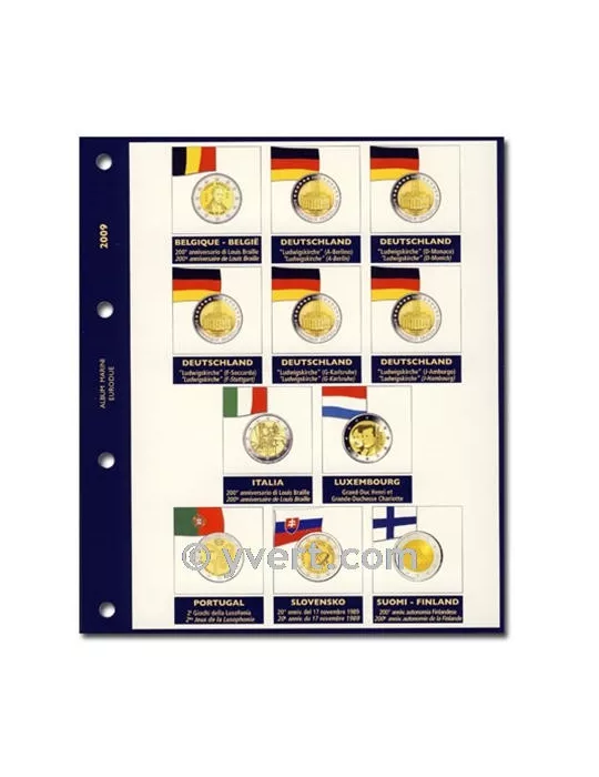 Recharges 2 EUROS commémoratifs 2009 - MARINI®