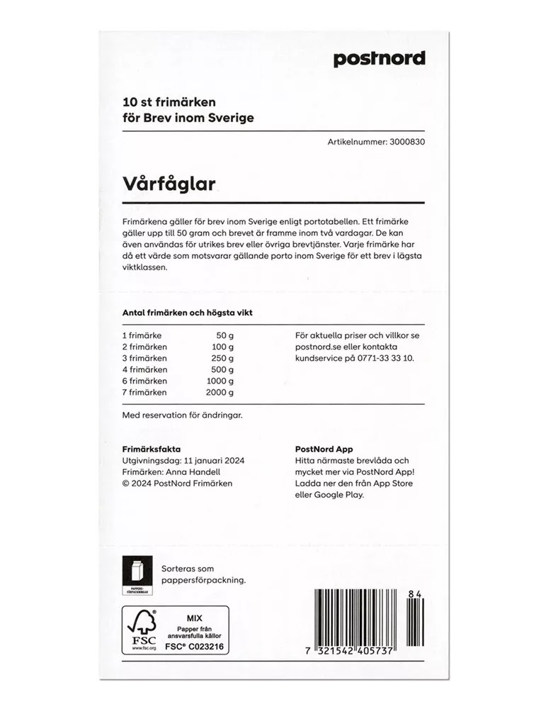 n° C3497 - Timbre SUÈDE Carnets