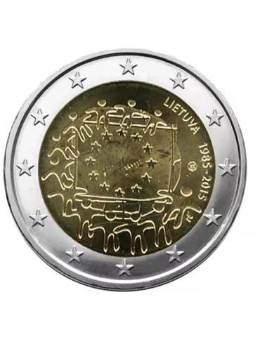 2 EURO COMMEMORATIVE 2015 : LITUANIE (30E ANNIVERSAIRE DU DRAPEAU EUROPEEN)