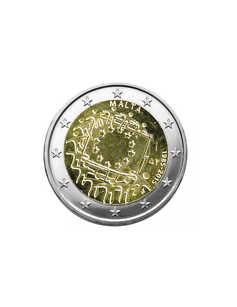 2 EURO COMMEMORATIVE 2015 : MALTE (30E ANNIVERSAIRE DU DRAPEAU EUROPEEN)