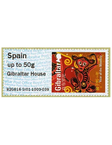 n° 13 - Timbre GIBRALTAR Timbres de distributeurs