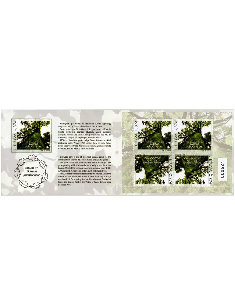 n° C1062 - Timbre LITUANIE Carnets