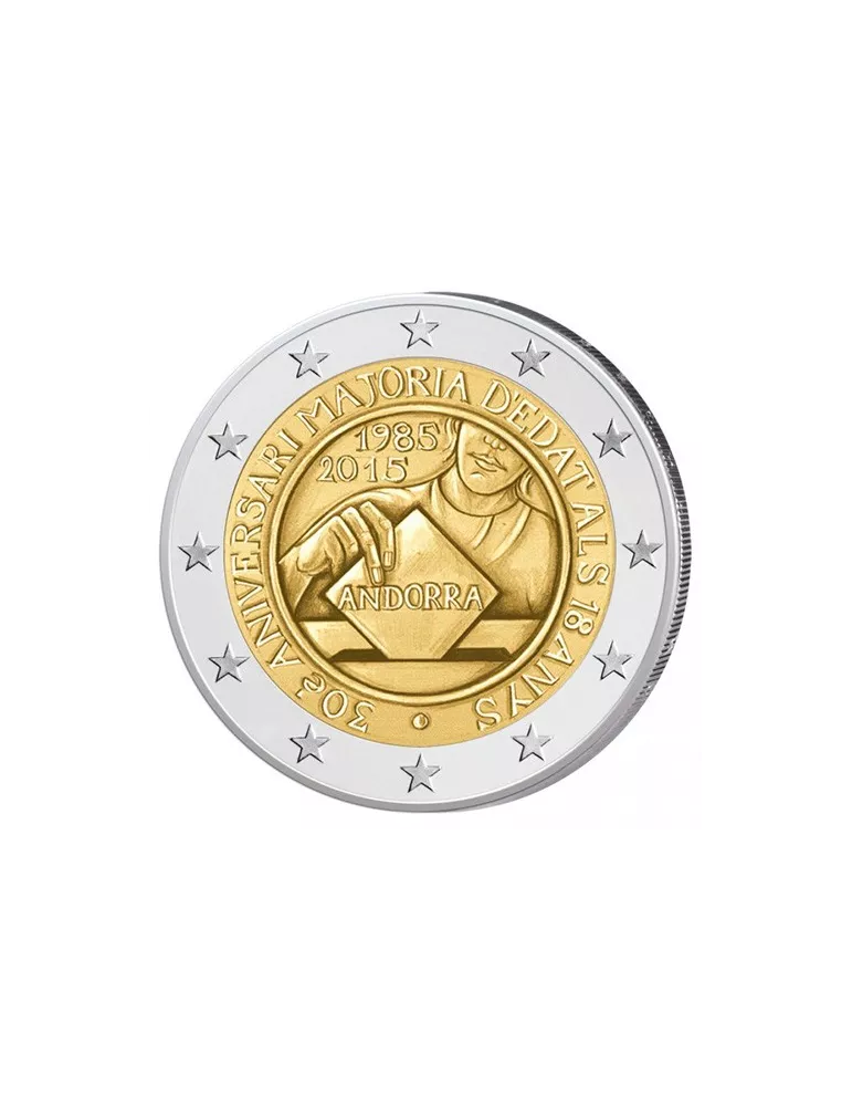 2 EURO COMMEMORATIVE 2015 : ANDORRE (Age majorité 18 ans)