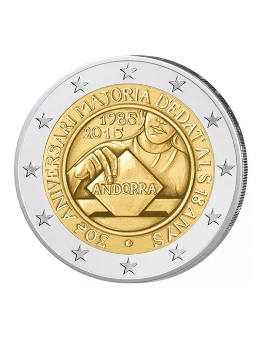 2 EURO COMMEMORATIVE 2015 : ANDORRE (Age majorité 18 ans)