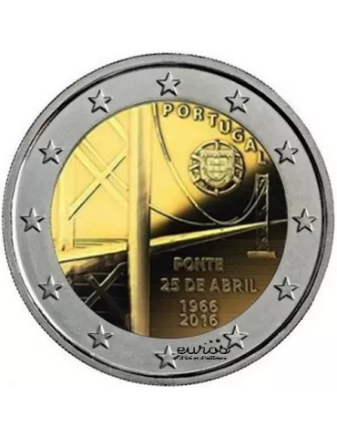2 EURO COMMEMORATIVE 2016 : PORTUGAL (Pont suspendu)