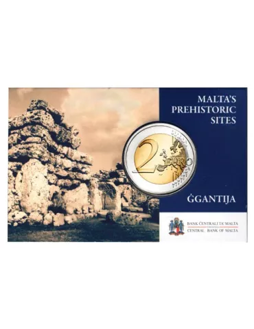 2 EURO COMMEMORATIVE 2016 : MALTE (Coin card Temples Ggantija)